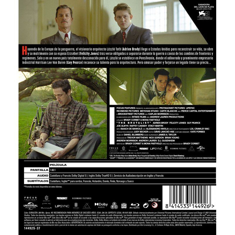 El Brutalista [Blu-ray] (2024) image number null