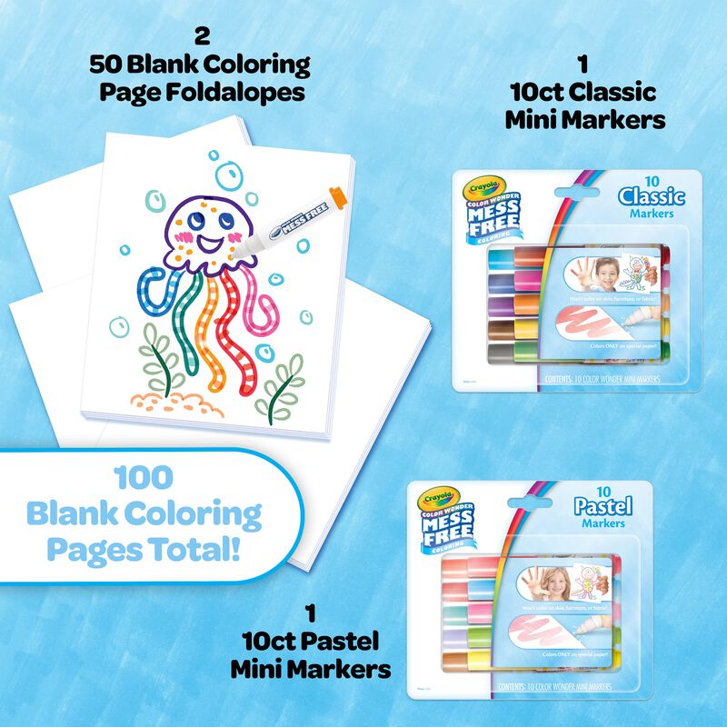 Kit Para Colorear Crayola Color Wonder De 120 U... image number null