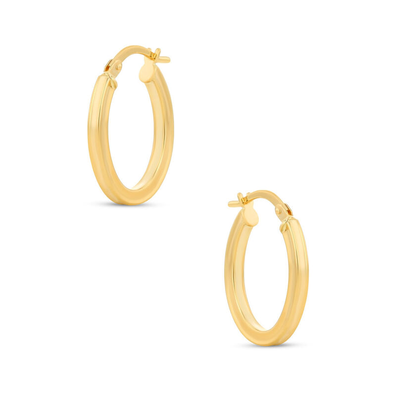 Arracadas Ovaladas De Oro Amarillo 10K (9 X 14M... image number null