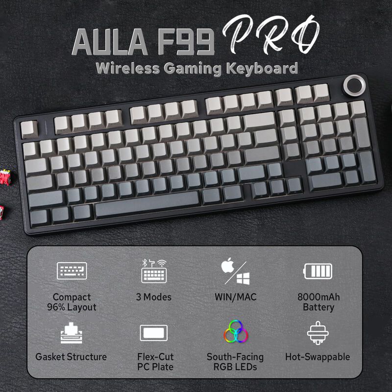 Teclado Mec&aacute;nico Mechlands Aula F99 Pro 96% W/ ... image number null