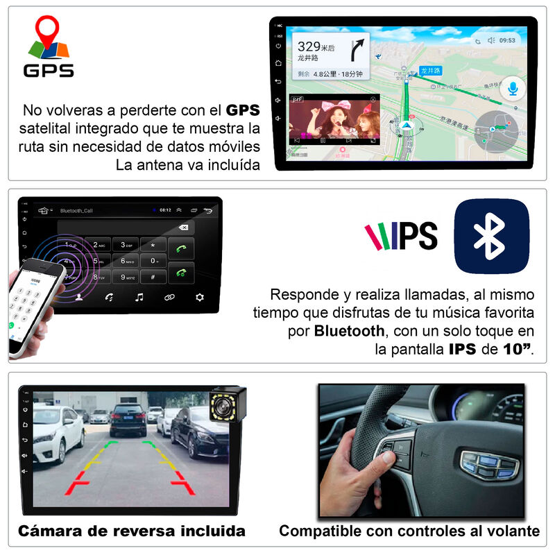 Autoestéreo Vak M709 2 Din 9" Android Carplay C... image number null