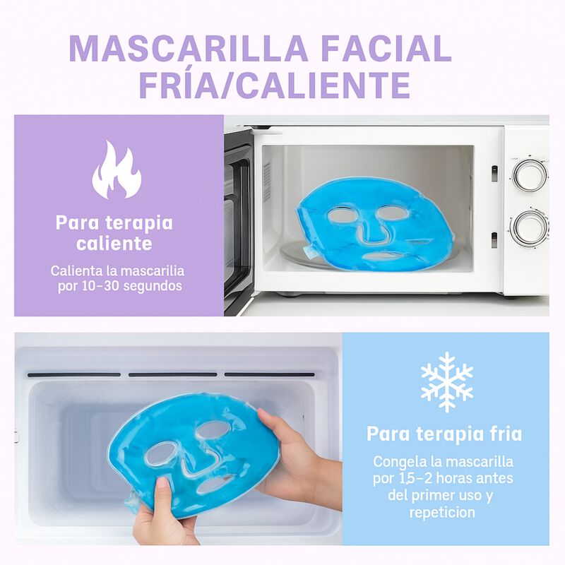 Mascarilla de Gel Fr&iacute;o y Calor para Ojos y Cara... image number null