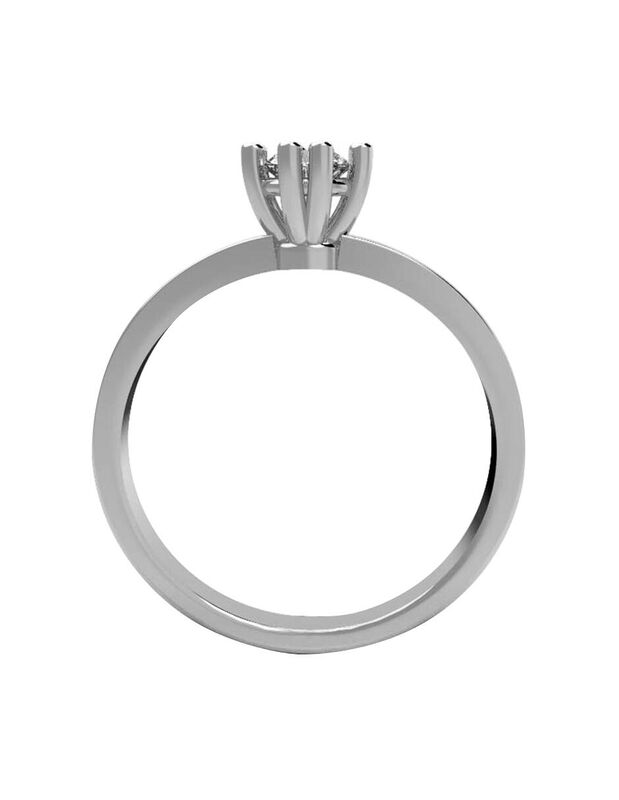 Anillo de Compromiso en Oro de 14K con Circonia... image number null