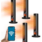 Combo 4 Calefactores Torre 24 WiFi Smart Home Flama Red Fan