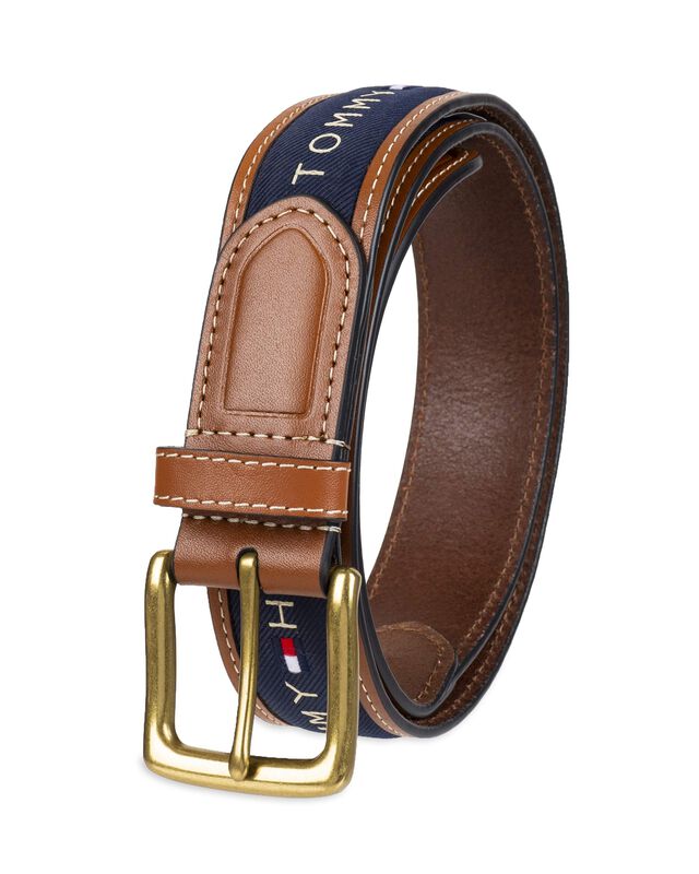 Cintur&oacute;n Tommy Hilfiger Con Cinta Incrustada Az... image number null