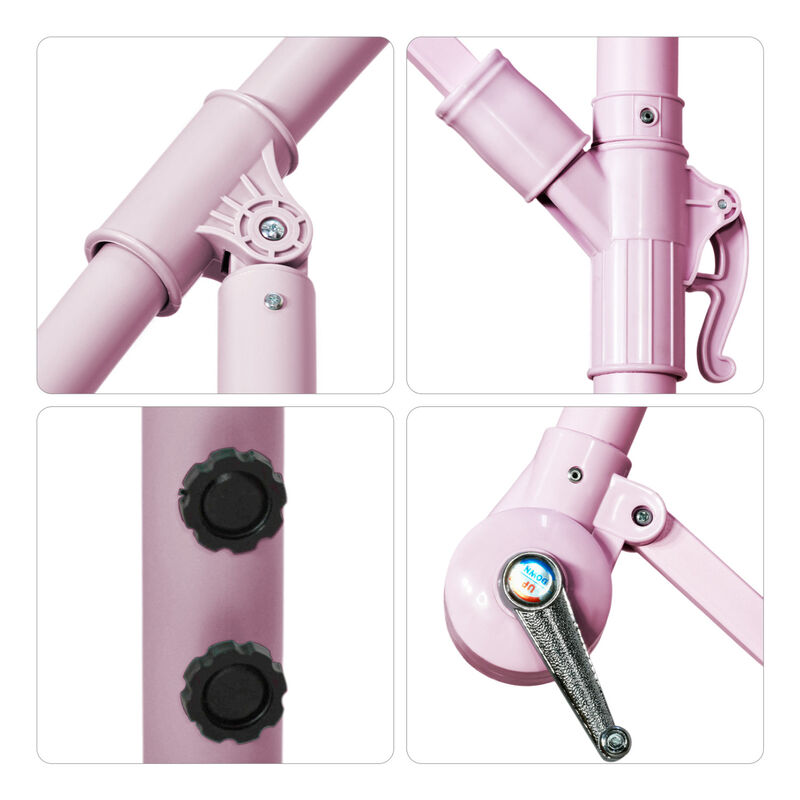 Sombrilla Full Color Rosa Exterior Lujo 2.9m + ... image number null