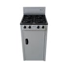 Parrilla Gas Lp 4 Quemadores Piso Porcelanizada Gris Fraga