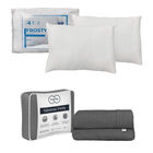 1 juego de S&aacute;banas Queen Size Trinity Gris Oxford + 2 Almohadas Frosty Spring Air