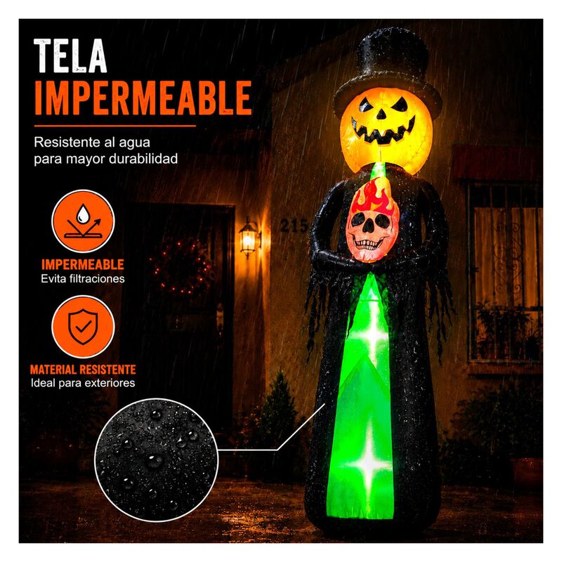 Inflable Halloween Hombre Calabaza Fantasma Gig... image number null