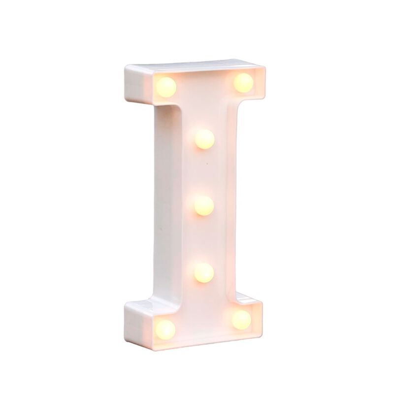 Letra Decorativa Iluminada de LED Letra I Blanc... image number null