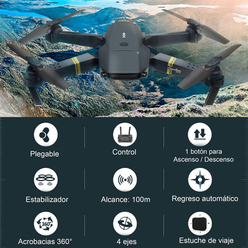 Drone Vak K3 Hover Acrobacias 6 Ejes 360 Foldab... image number null