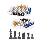 Juego De Tablero De Ajedrez Wodgod Para 3 O 4 Jugadores Con Tapete De Cuero