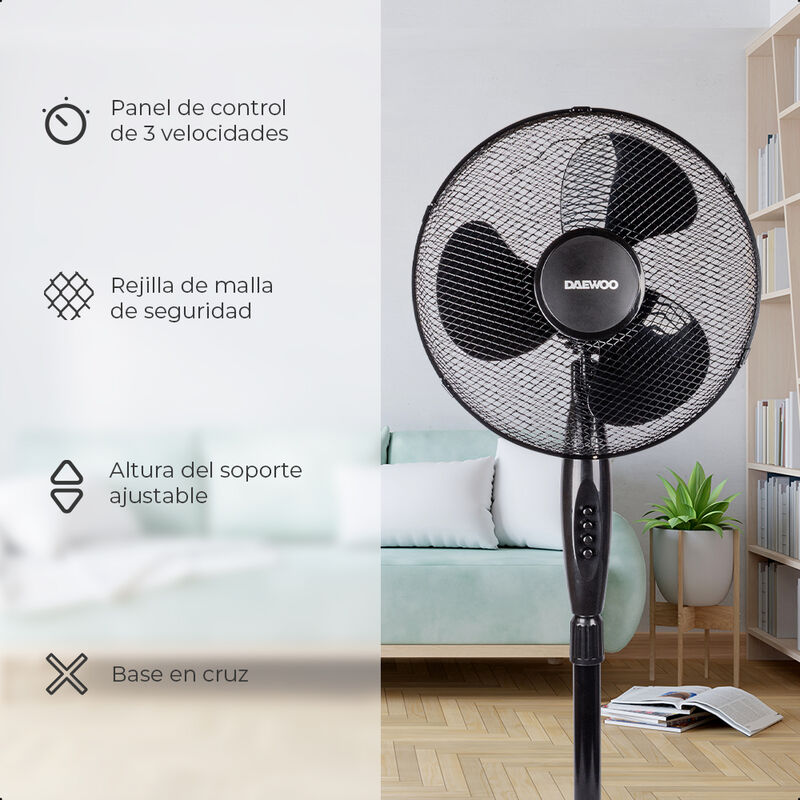 Ventilador pedestal DAEWOO 16 pulgadas 3 veloci... image number null