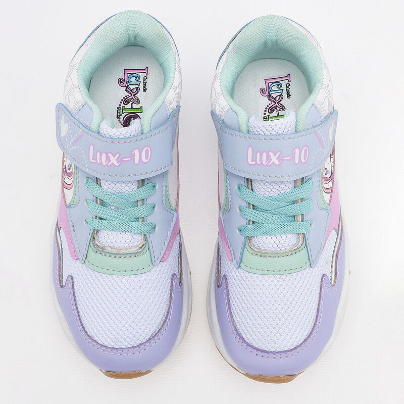 Lux-10 Tenis urbano para ni&ntilde;a. Blanco multicolo... image number null
