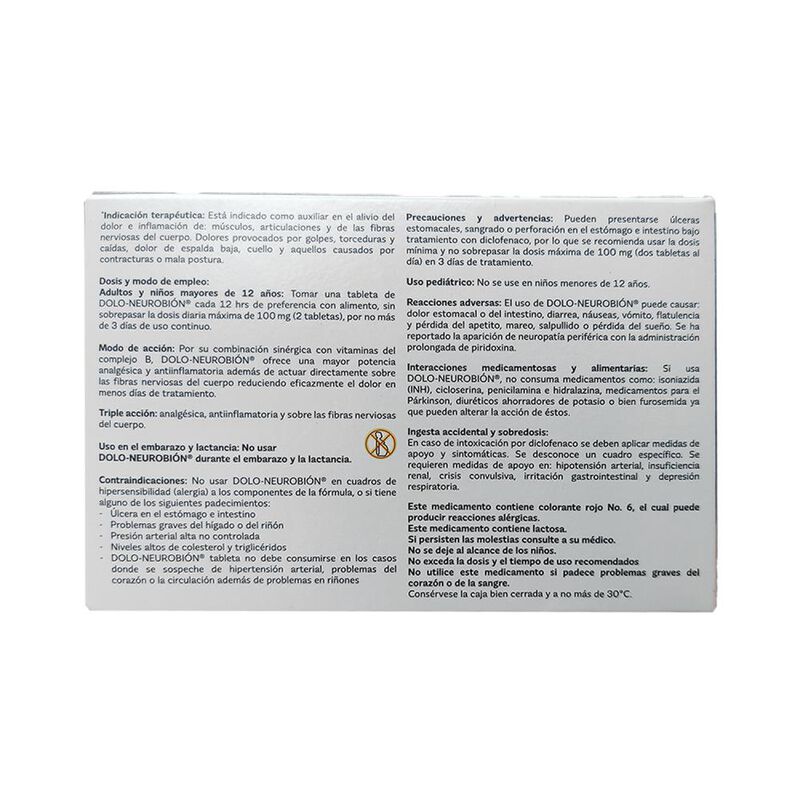 Dolo Neurobion 50mg Caja Con 10 Tabletas image number null