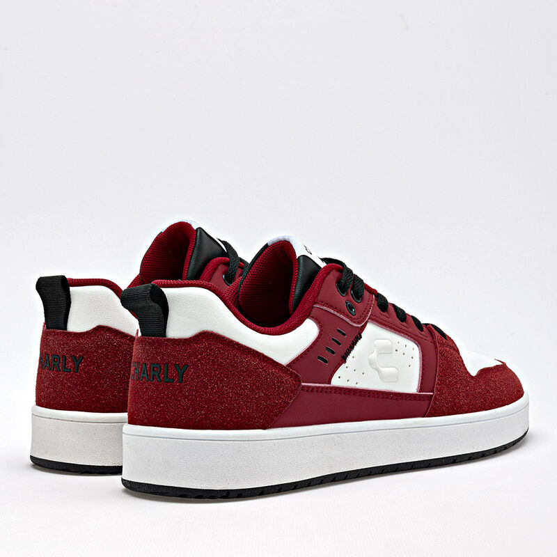 Charly Tenis urbano para hombre blanco rojo, im... image number null