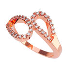 Anillo de Compromiso en Oro Rosa 10K con Circonia -  Talla:6.5/ FJ686-10R-CZ-65