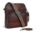 Bolso Iswee De Cuero Bandolera Con 2 Correas