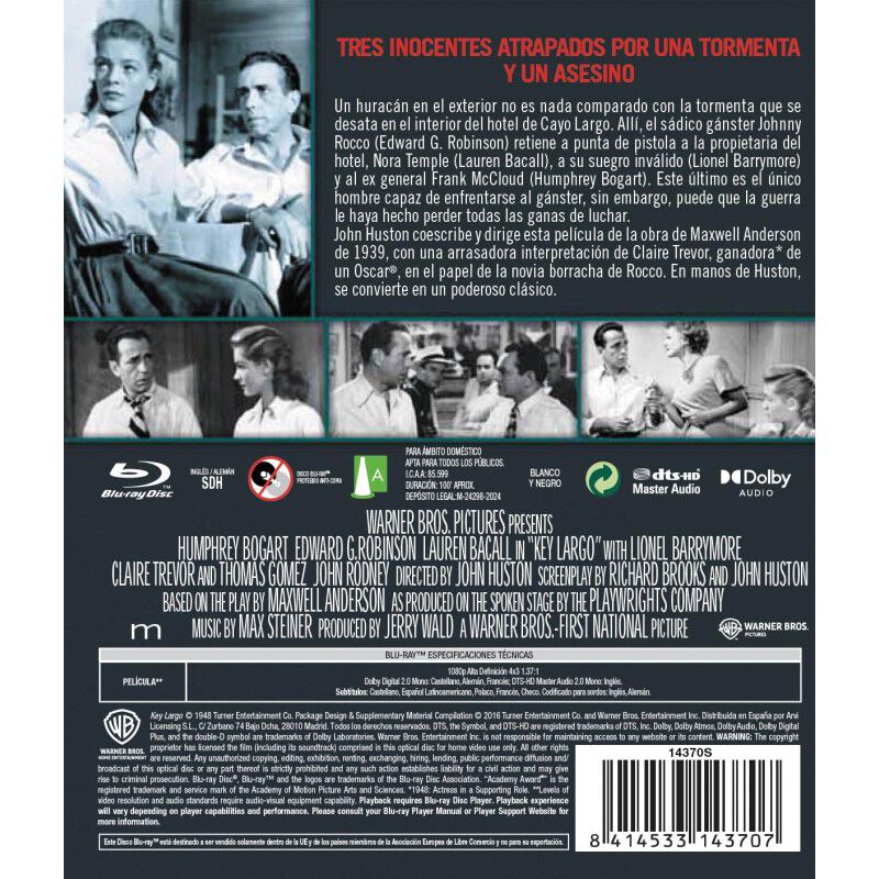 Cayo Largo [Blu-ray] (1948) Key Largo image number null
