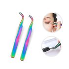 Pinzas Para Extensión De Pestañas Mink 1x1 Tornasol 1pz