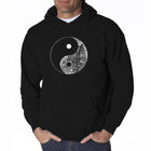Sudadera Con Capucha Word Art Para Hombre - Yin Yang - Negro