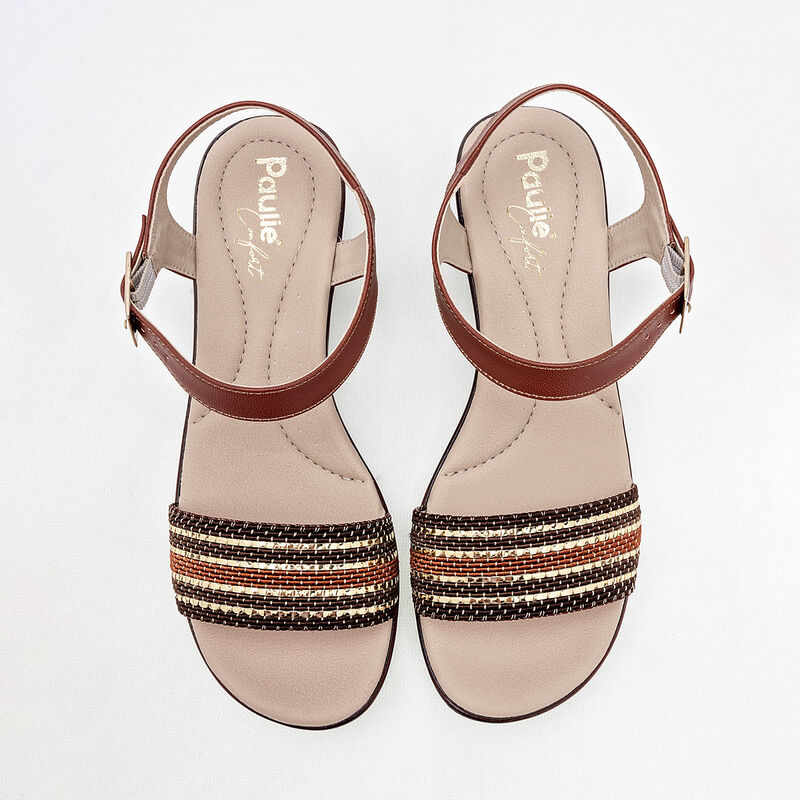 Paulie Sandalia para mujer caf&eacute; dorado image number null