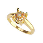 Anillo de Compromiso en Oro Amarillo 10K con Circonia -  Talla:11/ FJ681-10Y-CZ-11