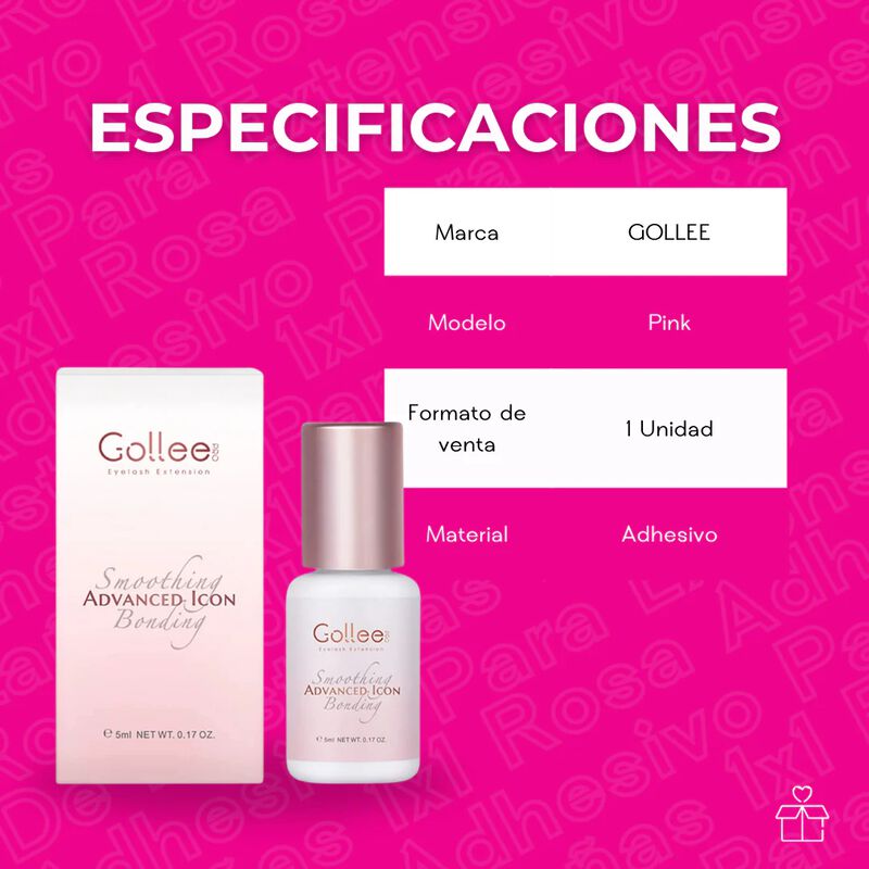 Adhesivo Extensiones de Pesta&ntilde;as Pink Clear Bon... image number null