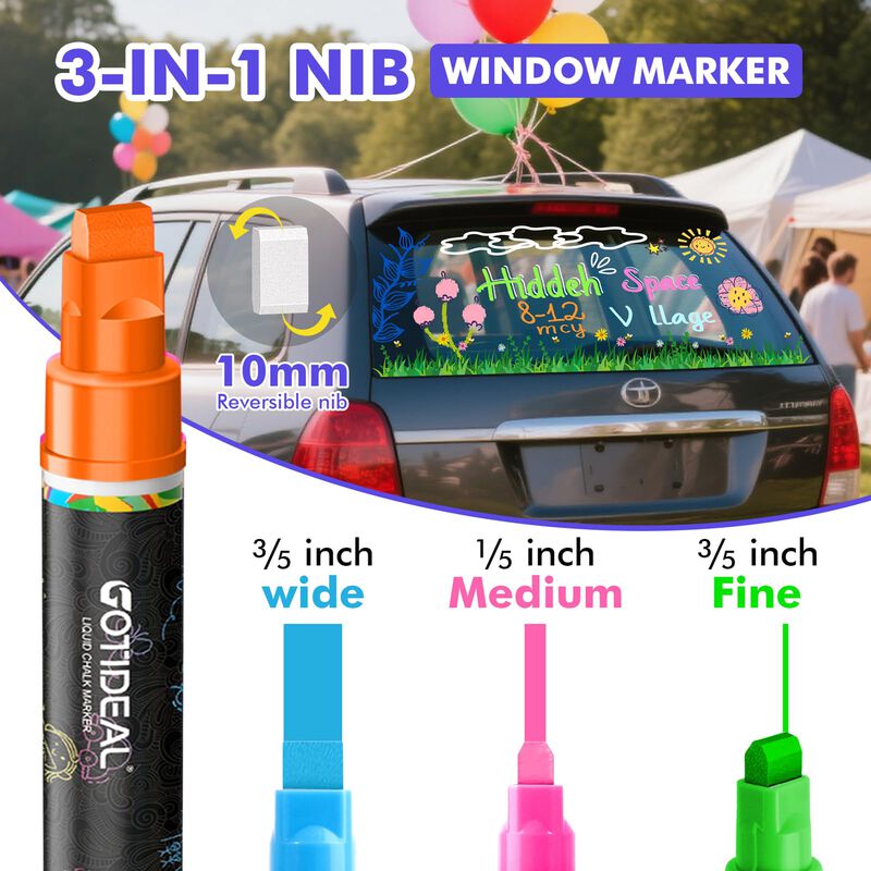 Marcadores De Ventana Gotideal 8 Colores Con Pu... image number null