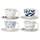 Juego De Espresso Lenox De 4 Piezas Azul En Porcelana 1,1 kg