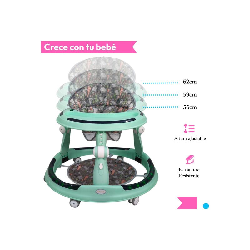 Andadera Panda Led Musical Plegable 6 Ruedas 36... image number null