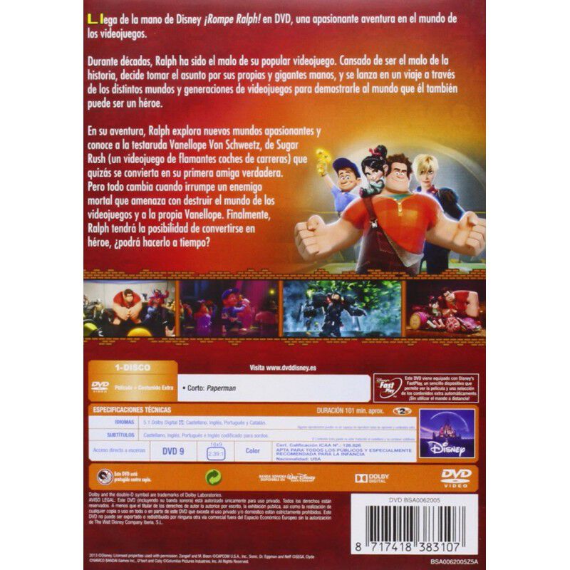 &iexcl;ROMPE RALPH! (DVD) image number null