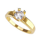 Anillo de Compromiso de 14K con Diamante de Laboratorio 0.50 CT F VS1 Talla 10 ORO AMARILLO 14K &ndash; / M439-50-14Y-LG-10