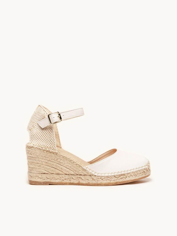 Alpargata de Cu&ntilde;a Media Marga Napa Blanco image number null