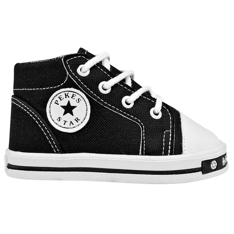 Chaparrin Tenis para beb&eacute; ni&ntilde;o negro blanco image number null