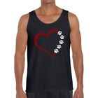 Tank Top Word Art Para Hombre - Coraz&oacute;n Meow - Negro