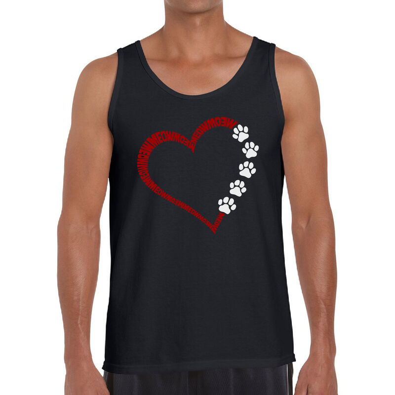 Tank Top Word Art Para Hombre - Coraz&oacute;n Meow - ... image number null