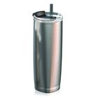 Botella De Agua Asobu Aqualina De Acero Inoxidable Plateada