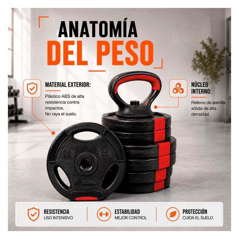 Kit Set Mancuerna 5 en 1 Ajustable 30 Kg Pesa B... image number null