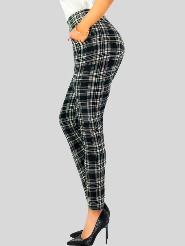 Leggings Elegantes Jegging Mujer a Cuadros Stre... image number null