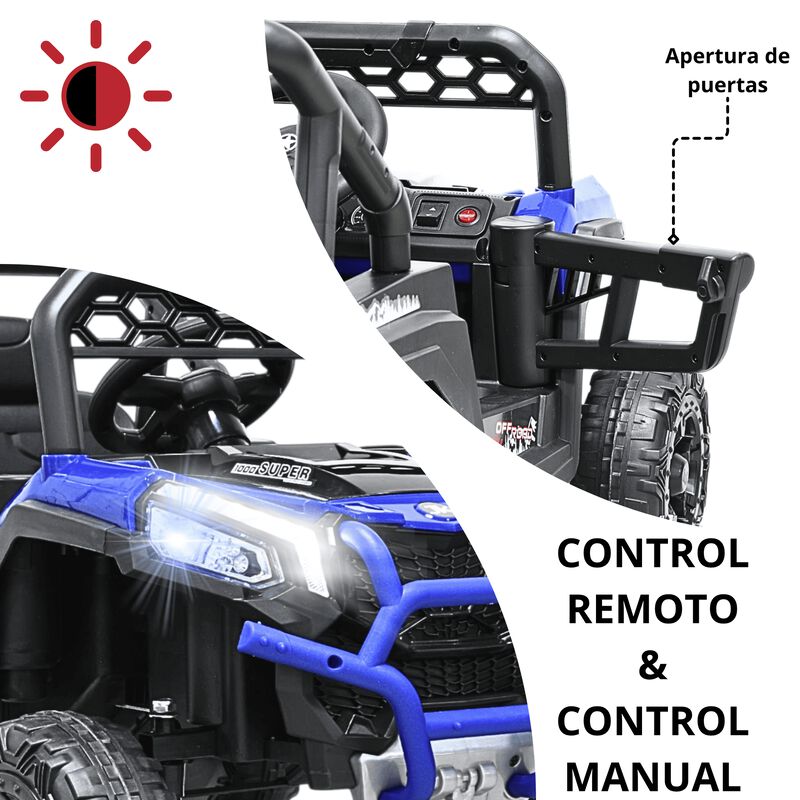 Montable El&eacute;ctrico Para Ni&ntilde;os 4x2 Luces Delante... image number null