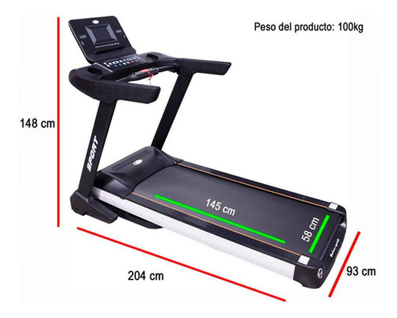 Caminadora El&eacute;ctrica Profesional 4hp Bluetooth ... image number null