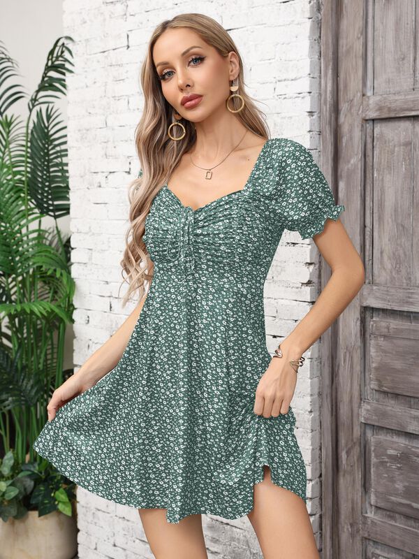 Vestido Missufe Verde Talla XL Casual Estampado... image number null