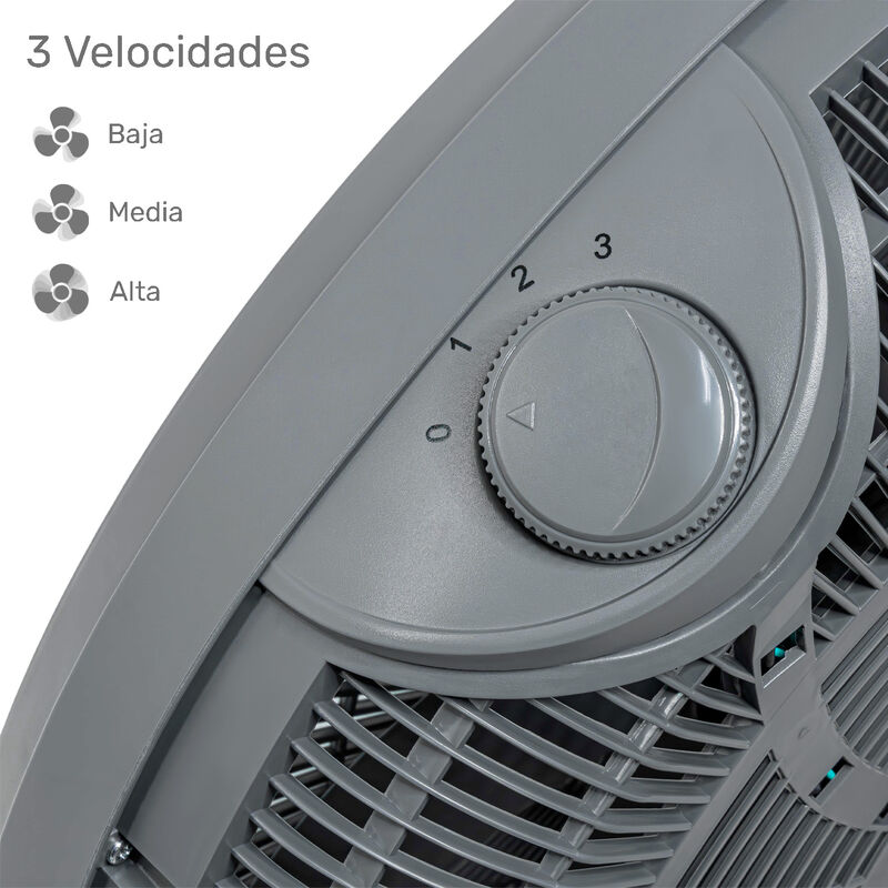 Ventilador De Piso 23 Gris 5 Aspas Potente Cas... image number null