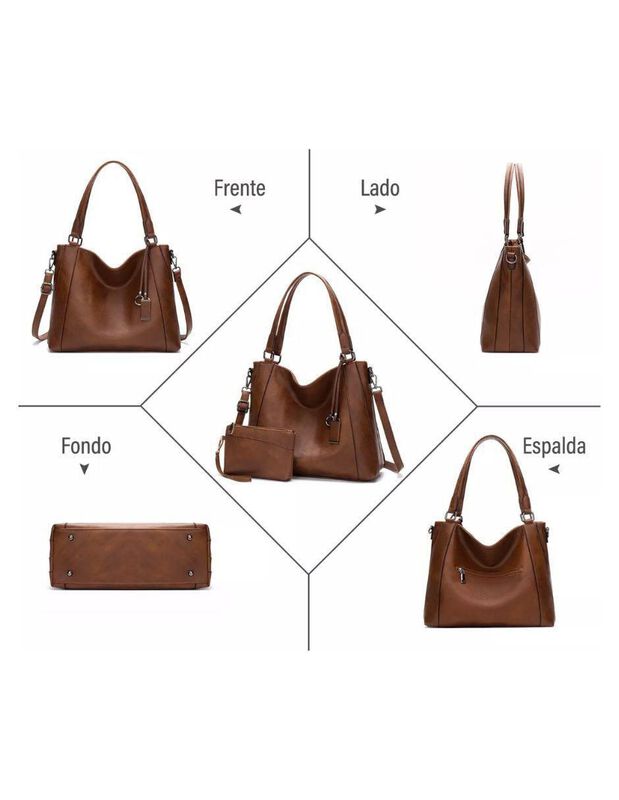 Bolsa Tote Pink Brule Universal De Cuero Para M... image number null