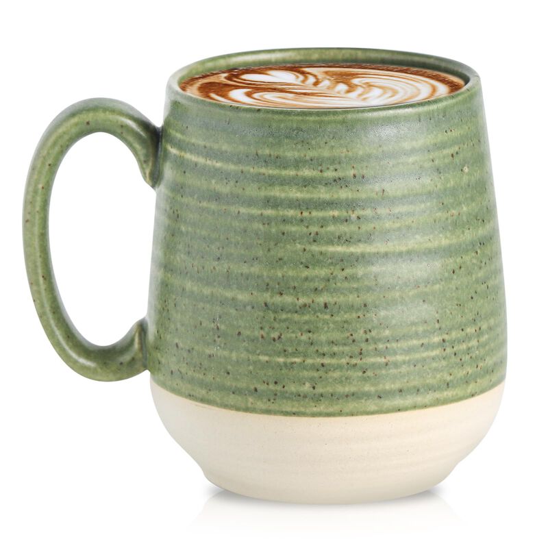 Taza De Caf&eacute; Hasense 591 ml Verde Y Beige De Ce... image number null