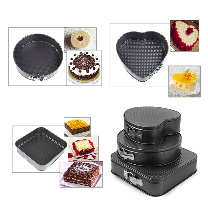 Juego de 3 Moldes Desmontables para Pasteles image number null