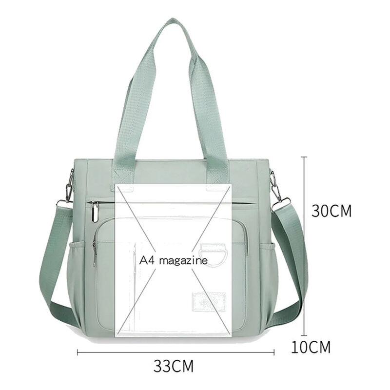 Bolso Gran Capacidad Verde Claro con Bolsillo image number null