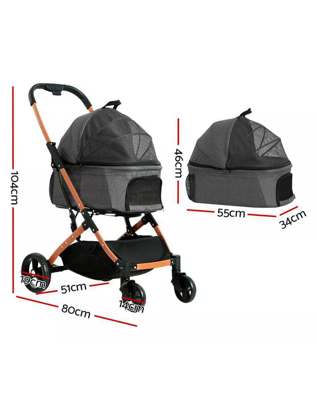 Carriola Estándar Para Perro Y Gato Elego image number null