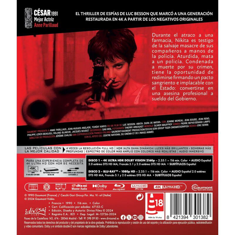 Nikita, Dura de matar [4K UHD + Blu-ray] (1990)... image number null